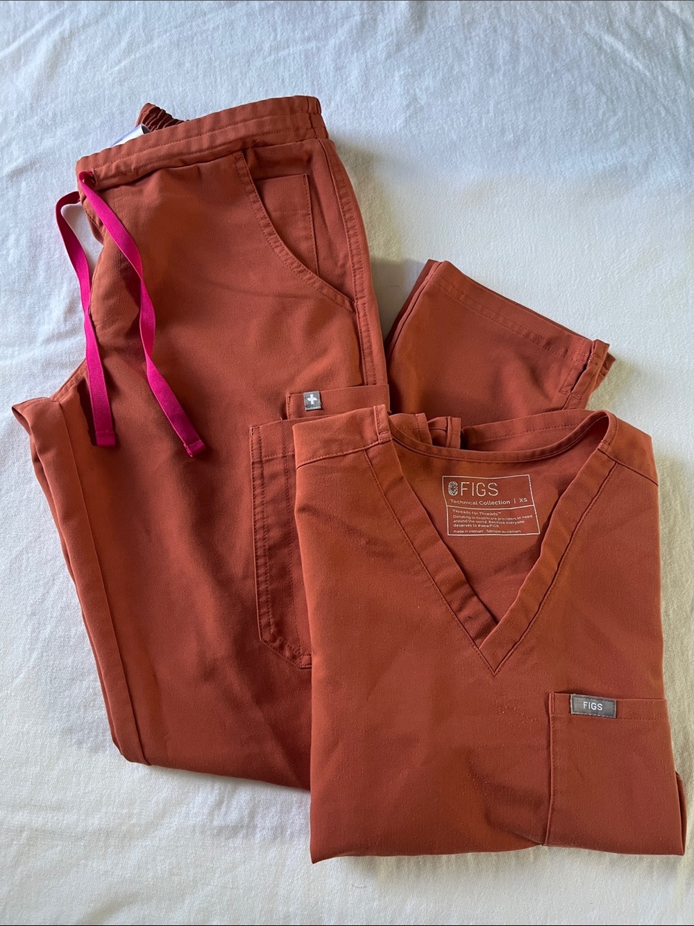 FIGS Scrub Pants Terracotta XS